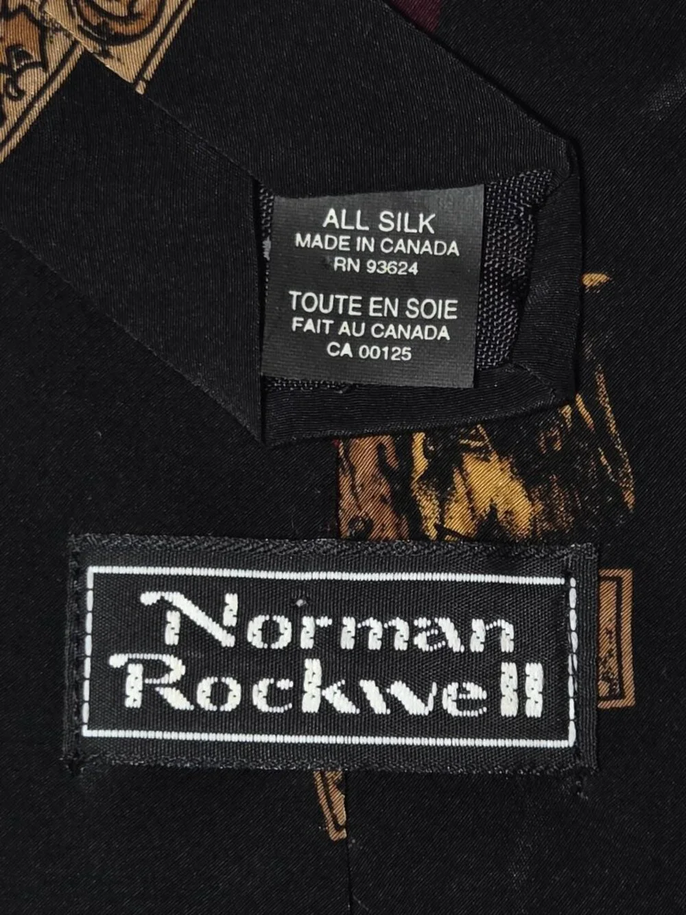 Vintage Norman Rockwell Christmas Tie 1994 Silk Santa Saturday Evening Post Wide